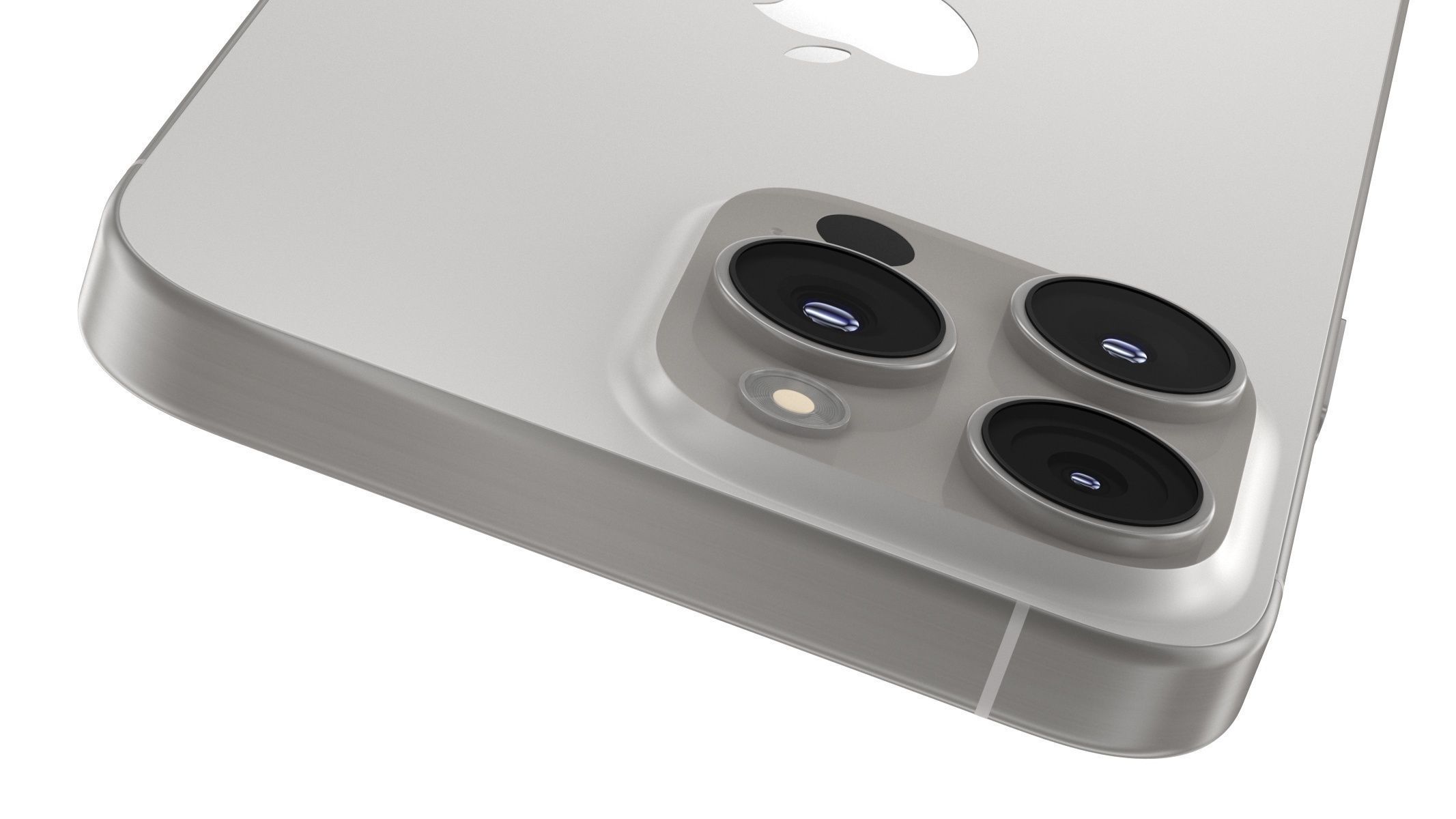 Apple iPhone 15 Pro Max White Titianium 3D model_6
