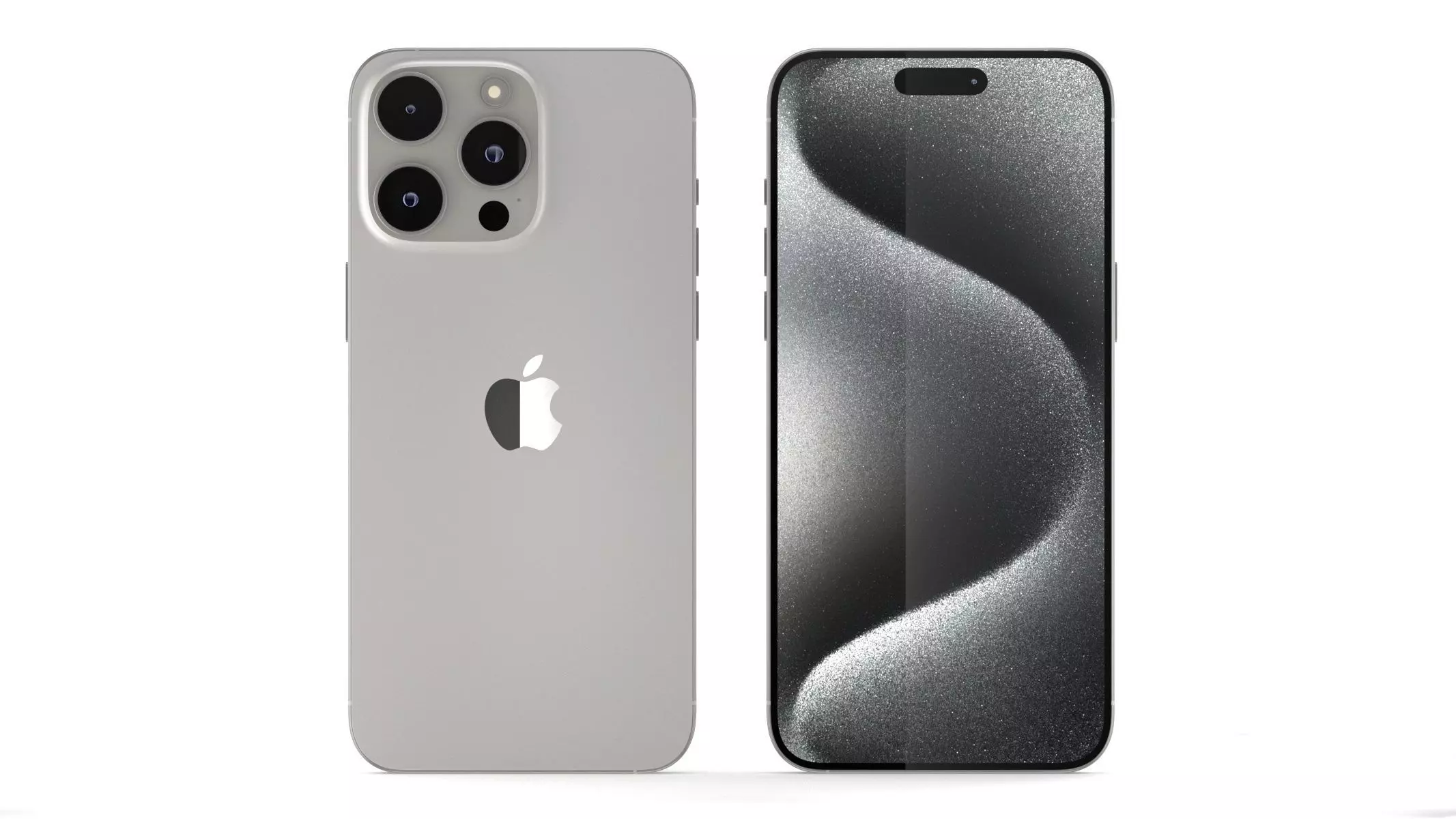 Apple iPhone 15 Pro Max White Titianium 3D model_0