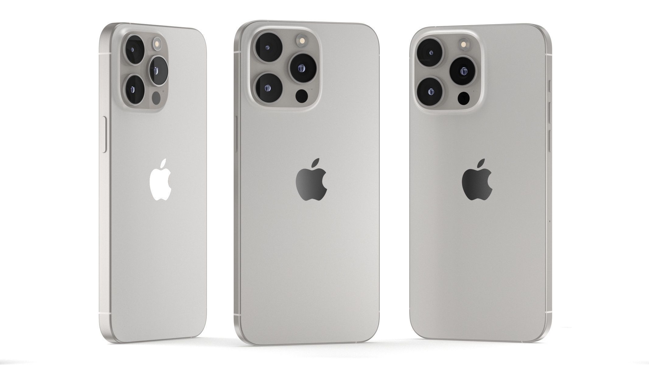 Apple iPhone 15 Pro Max White Titianium 3D model_8