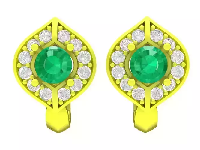 6754 Art Diamond Earring for Lady
