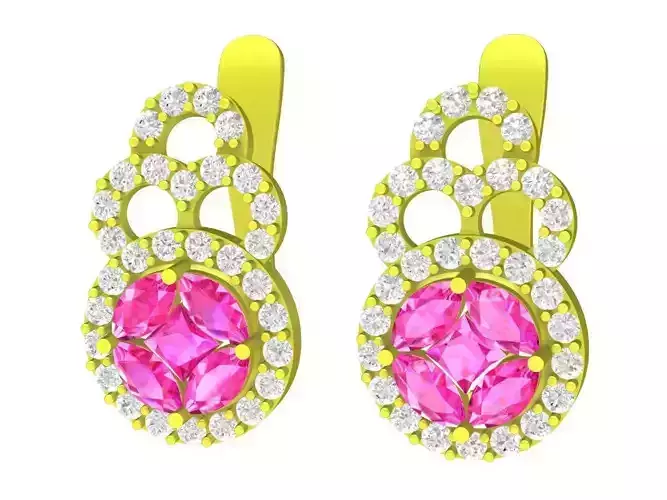 6757Fashion Diamond Earring for Lady