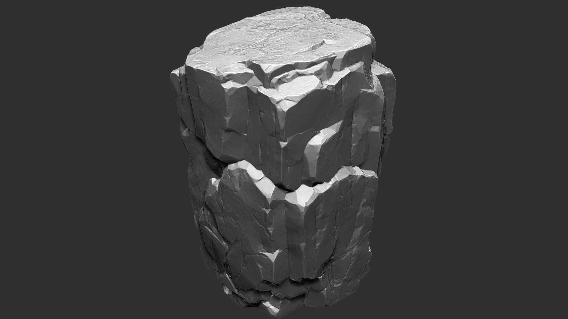 3D Mountain rock Zbrush sculpt 3D model_8