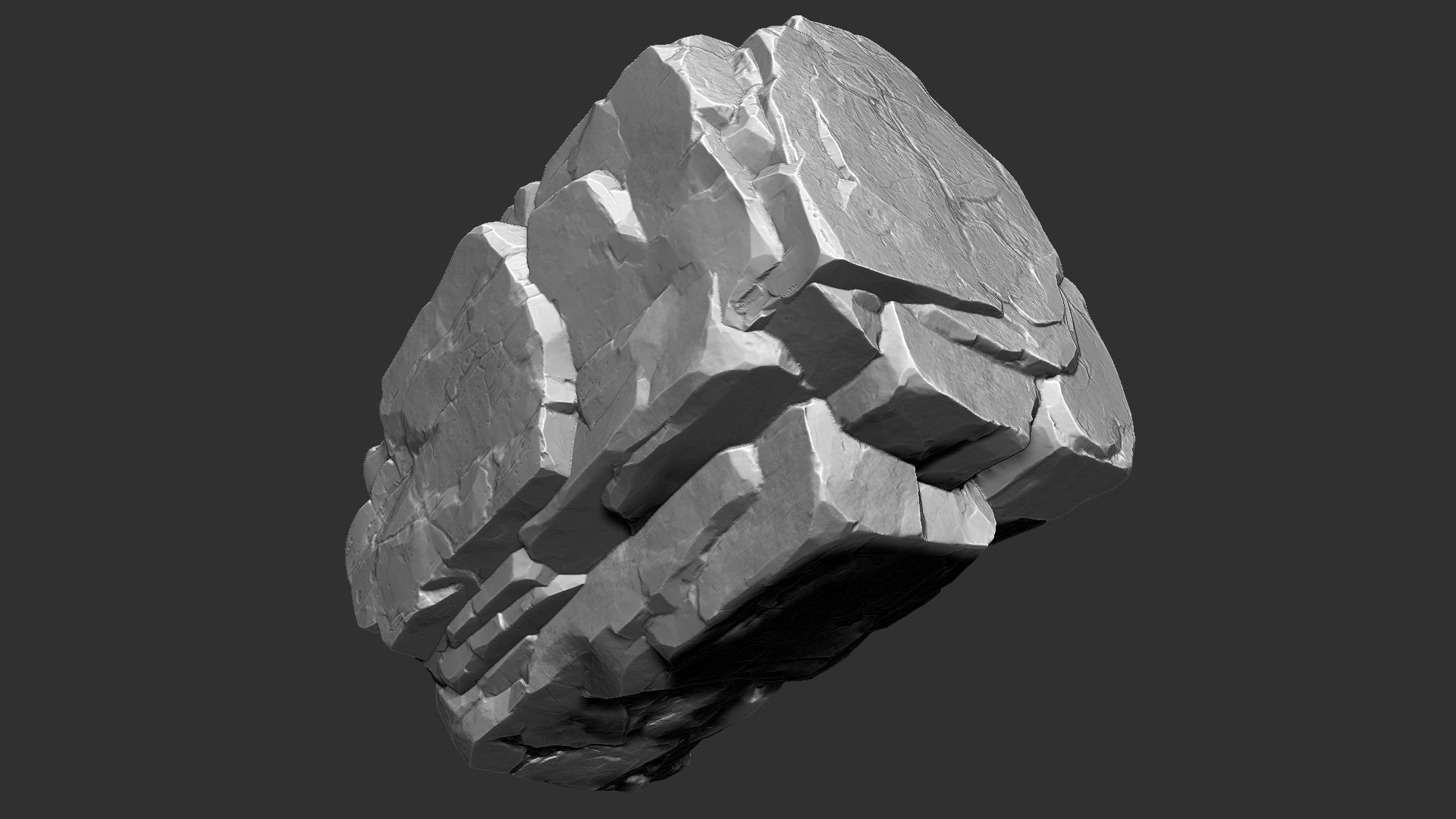3D Mountain rock Zbrush sculpt 3D model_13
