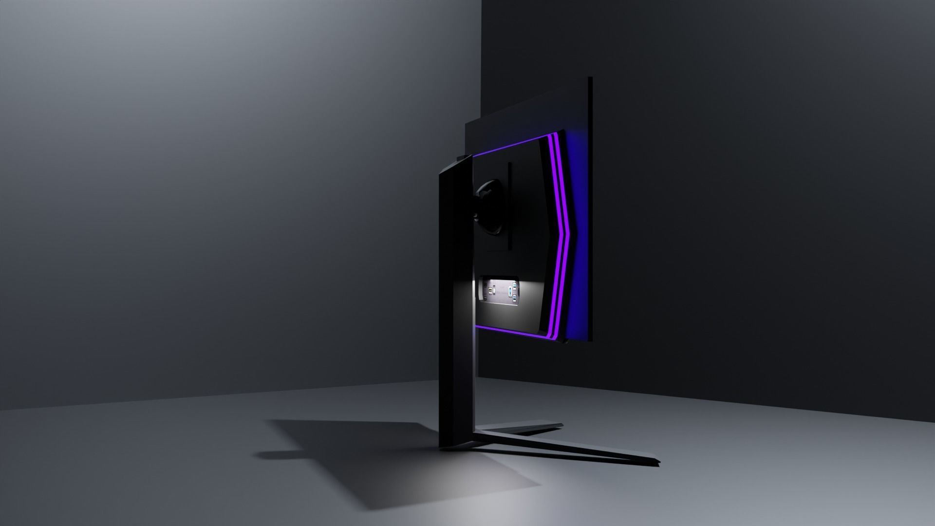 LG Ultra Gear 27 inch OLED QHD 240hz Gaming Monitor Free 3D model_3