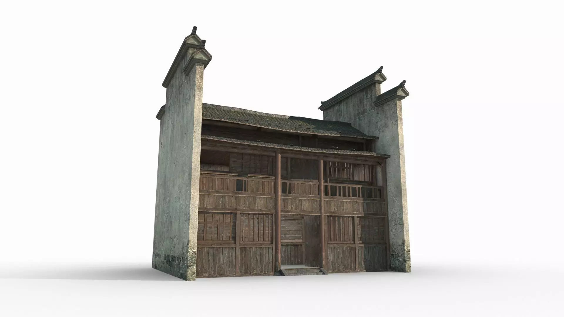 Ancient Asian Architecture and Houses 3D model_0