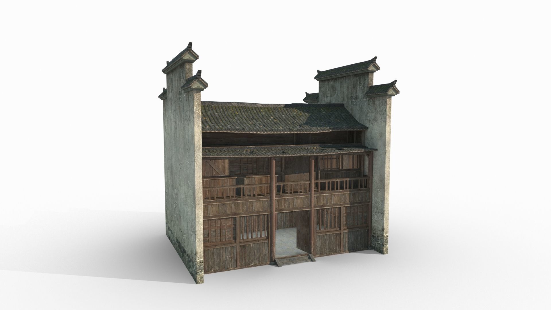 Ancient Asian Architecture and Houses 3D model_3