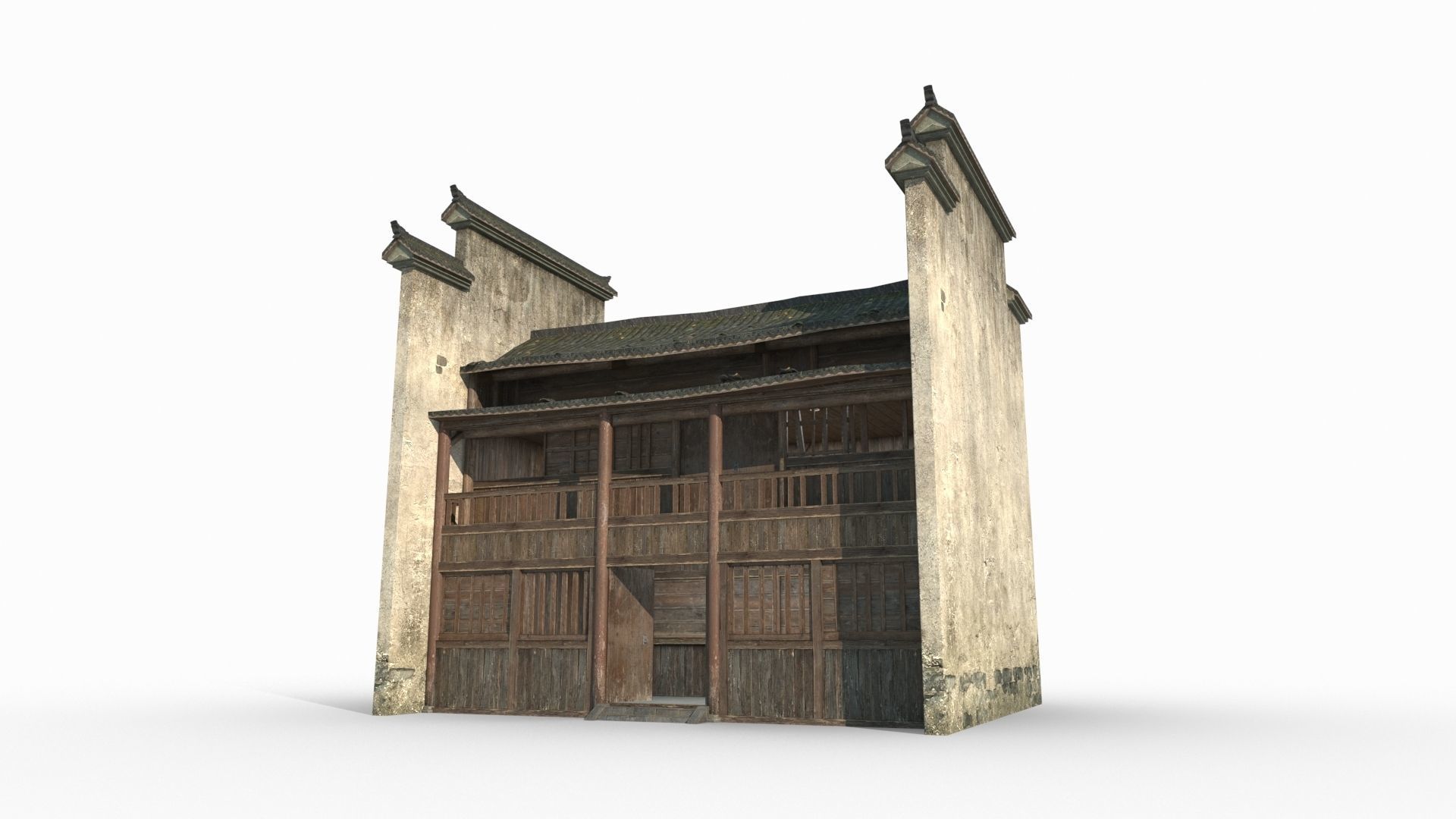 Ancient Asian Architecture and Houses 3D model_1