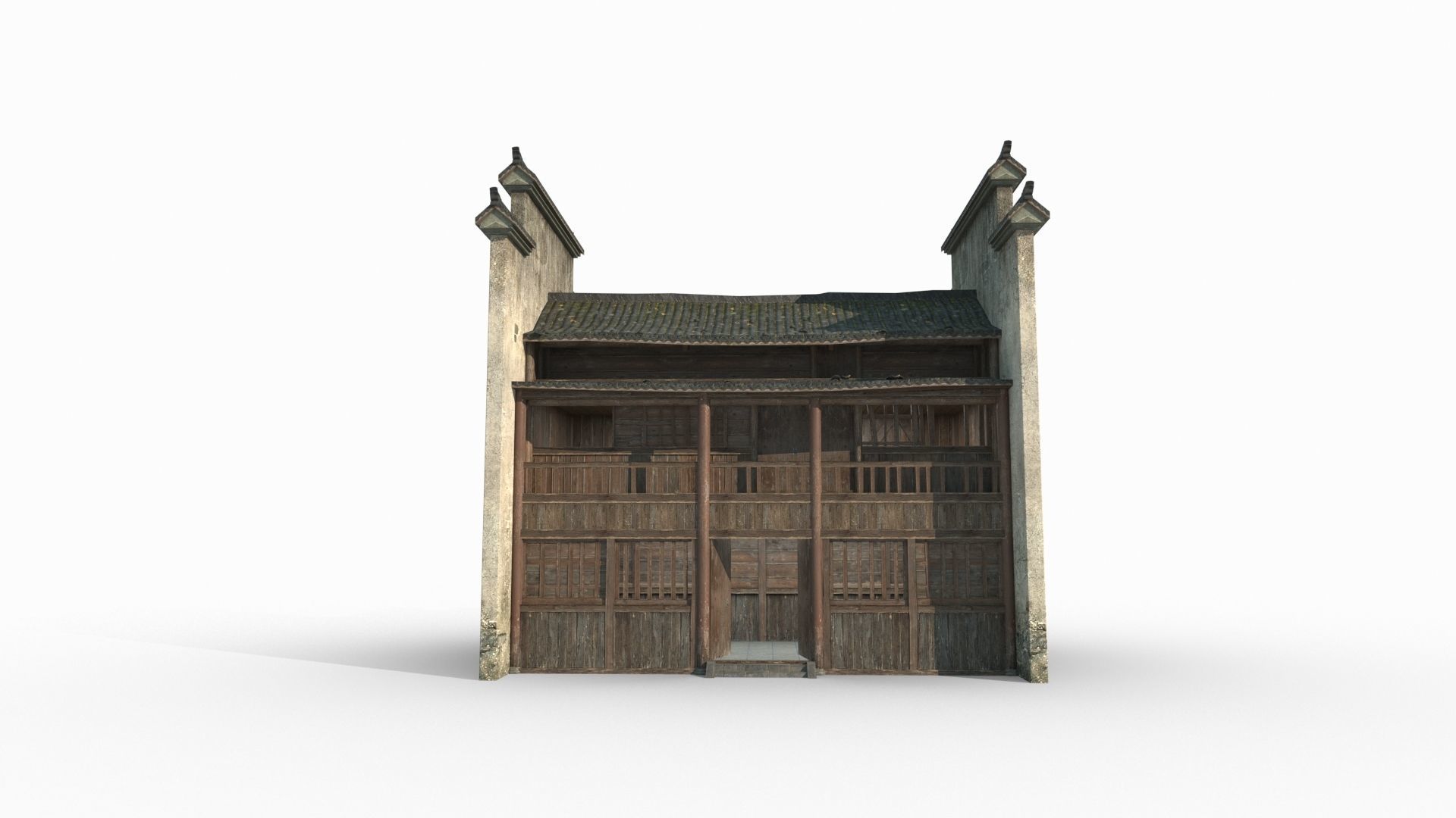 Ancient Asian Architecture and Houses 3D model_4