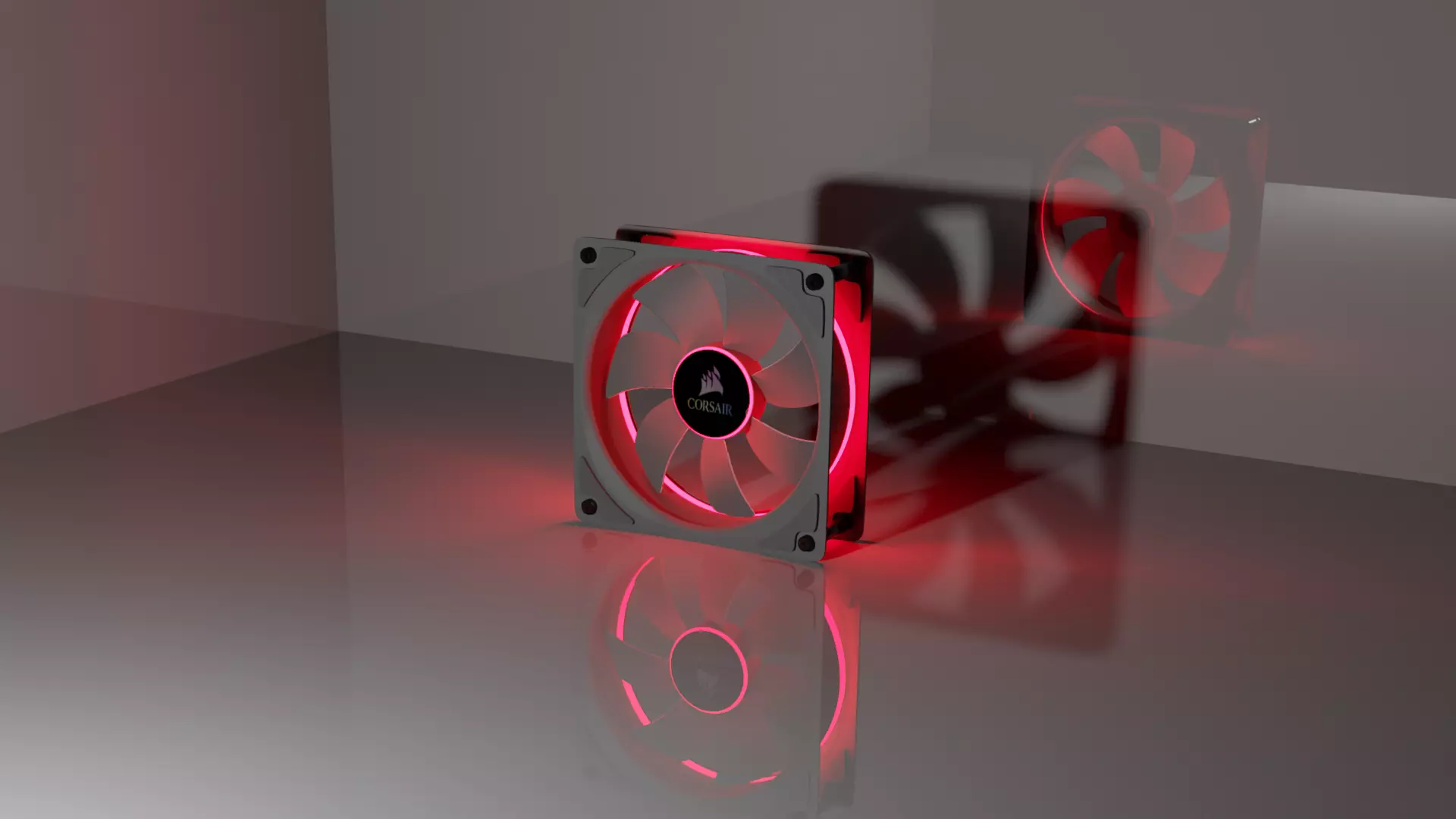 Corsair RGB Cooling Fan Animated Free 3D model_0
