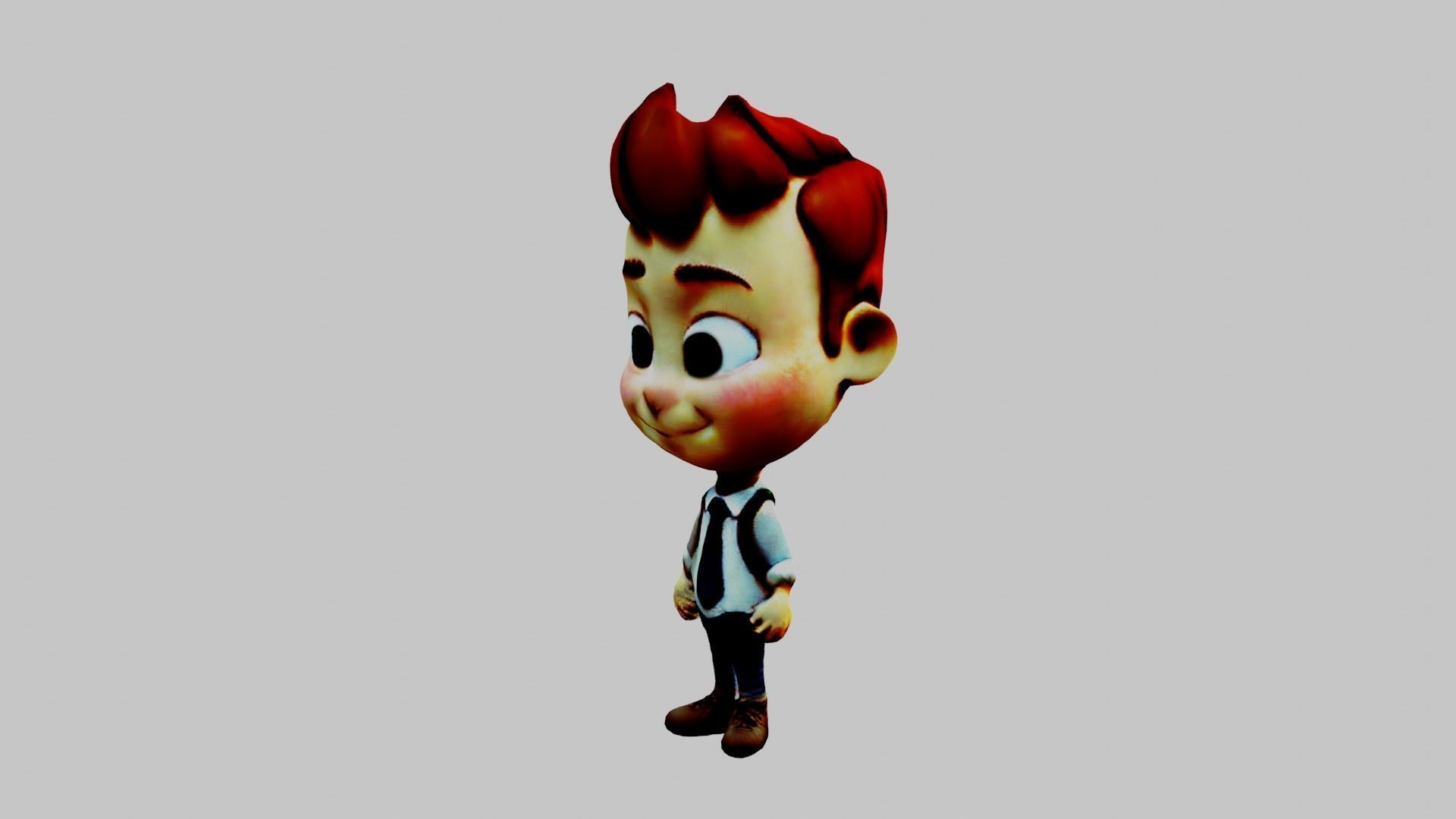 Cartoon Character Boy Low-poly 3D model_2