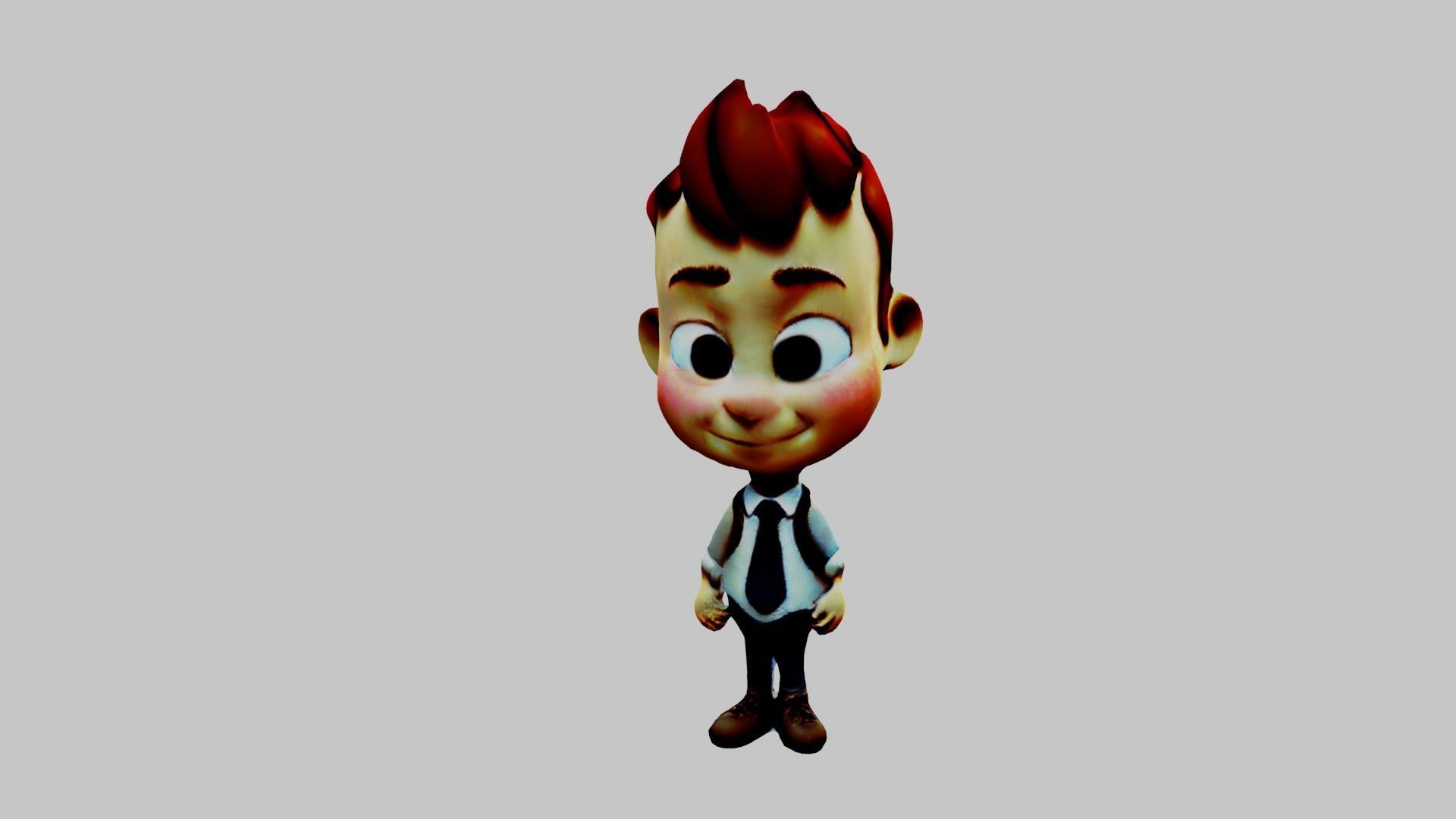 Cartoon Character Boy Low-poly 3D model_3