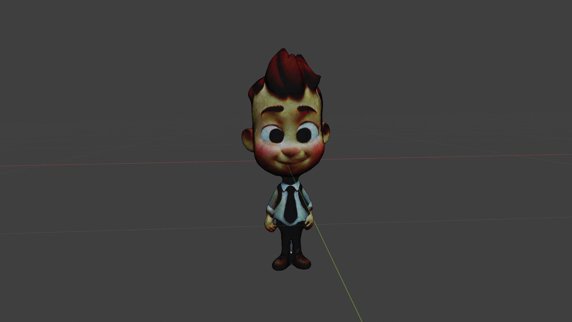 Cartoon Character Boy Low-poly 3D model_7