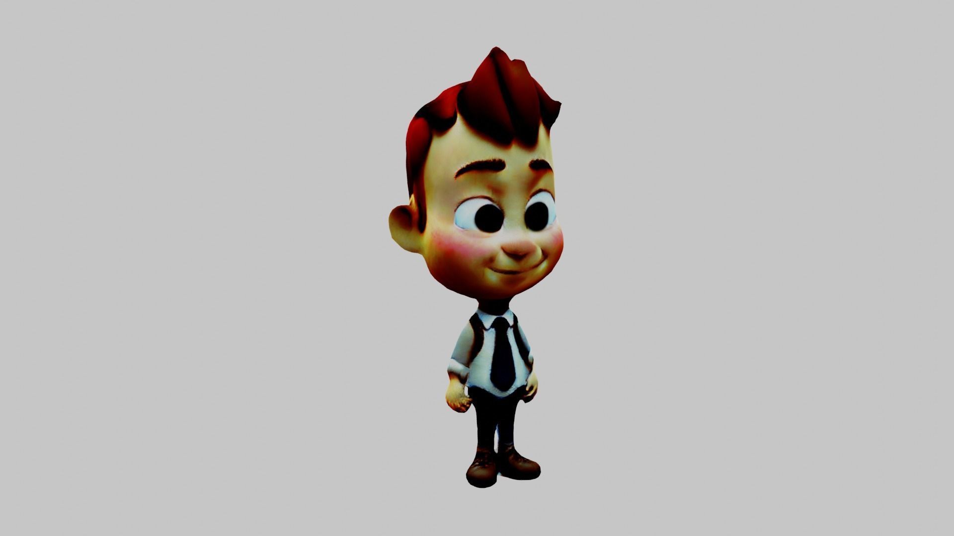 Cartoon Character Boy Low-poly 3D model_1