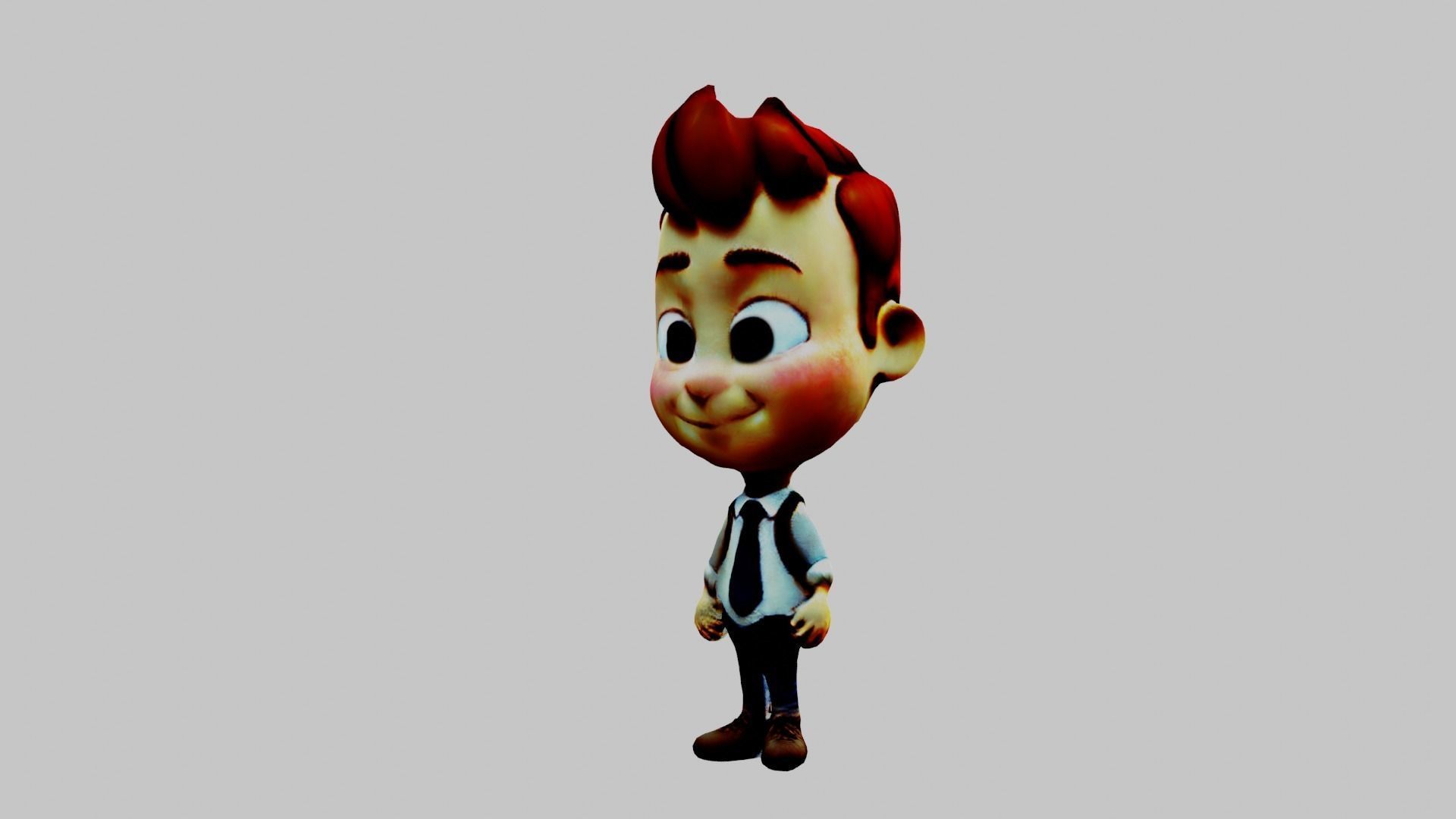 Cartoon Character Boy Low-poly 3D model_4