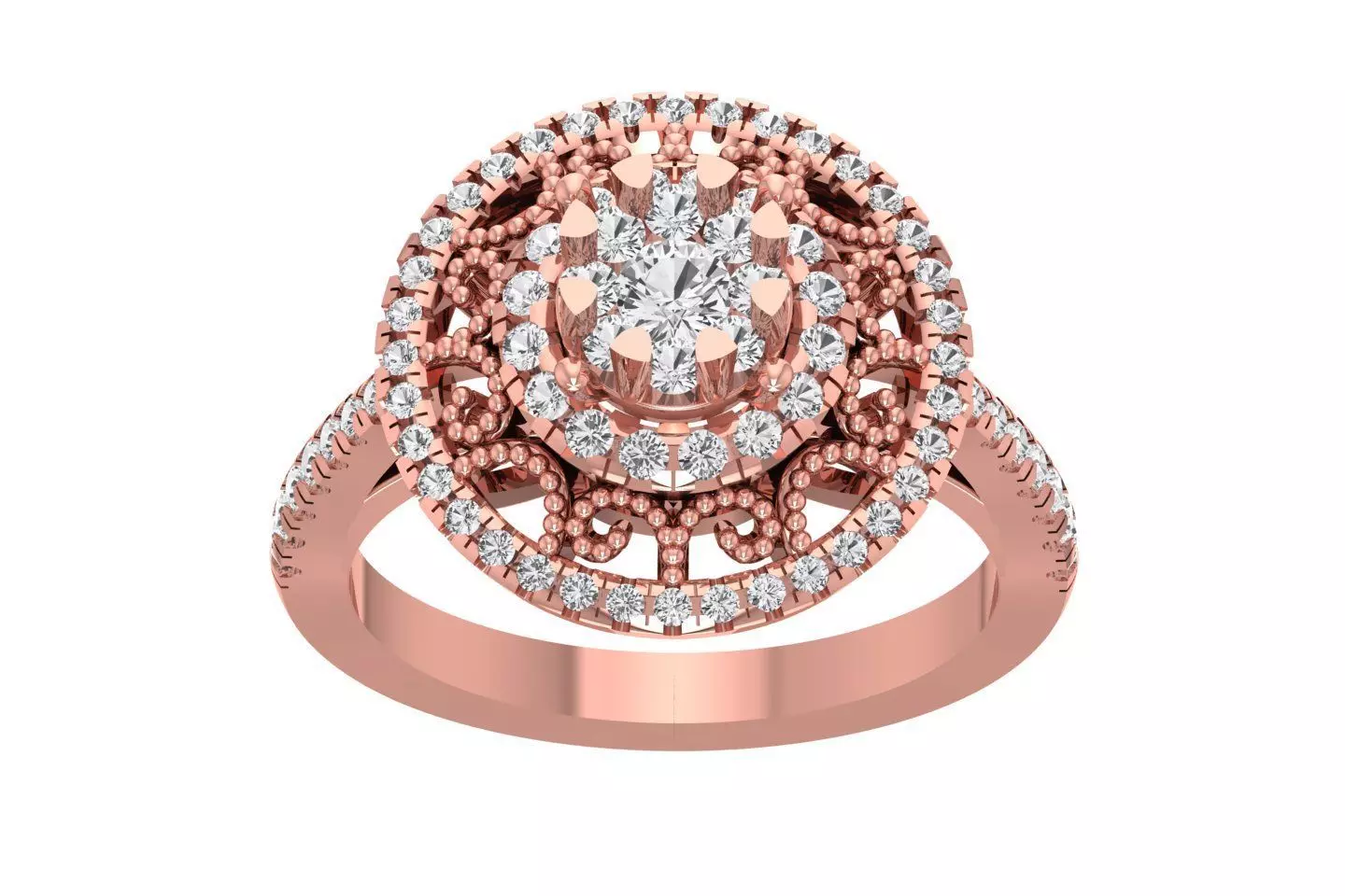 Women Wedding Engagement Bridal Ring 3D print model