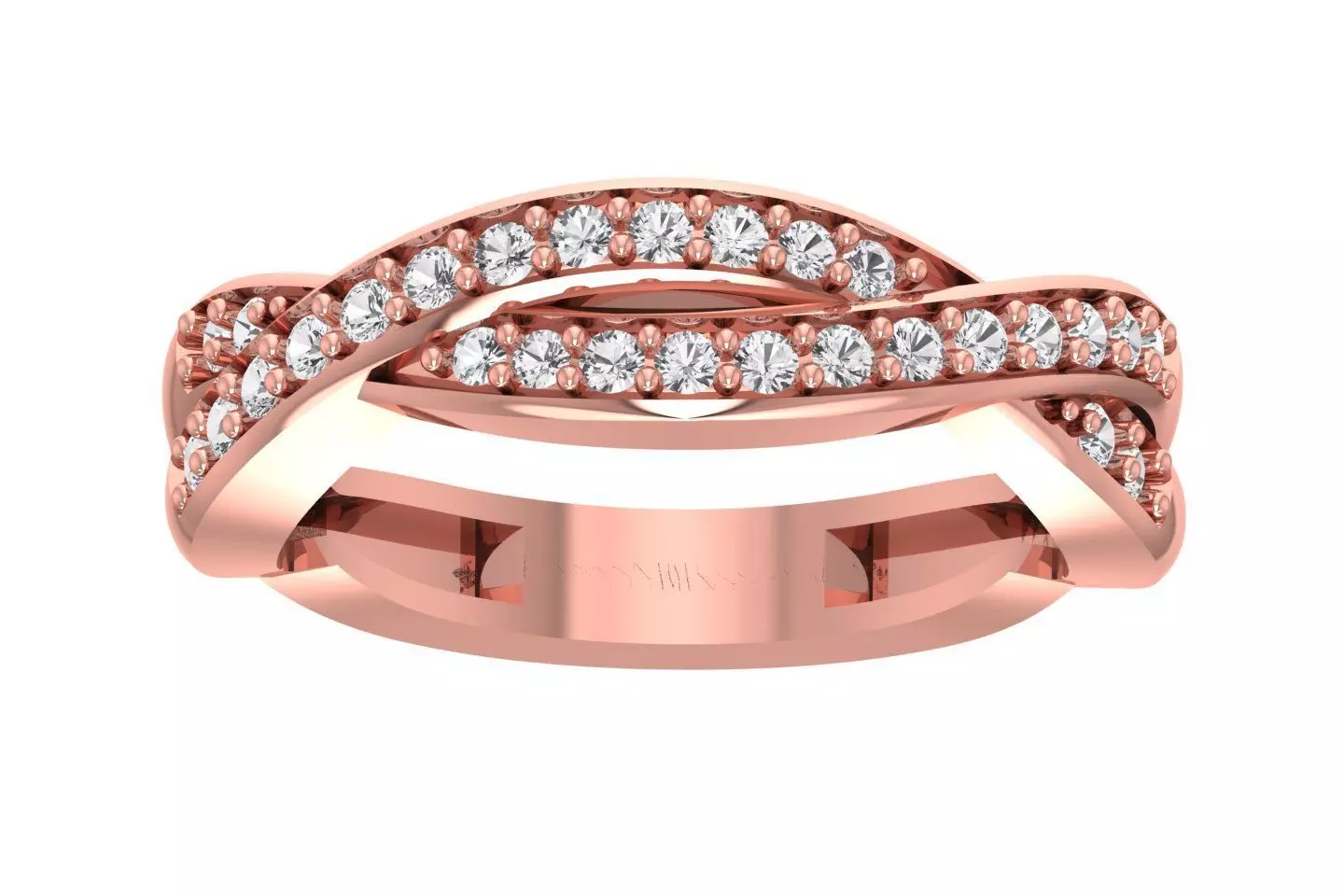 Women Wedding Twisted Band Ring 3D print model