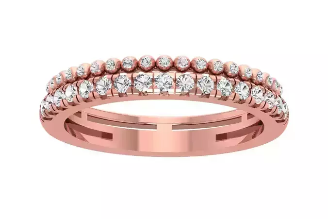 Women Wedding Double Band Ring