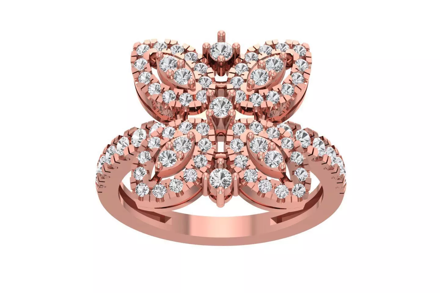 Women Wedding Engagement Bridal Ring 3D print model