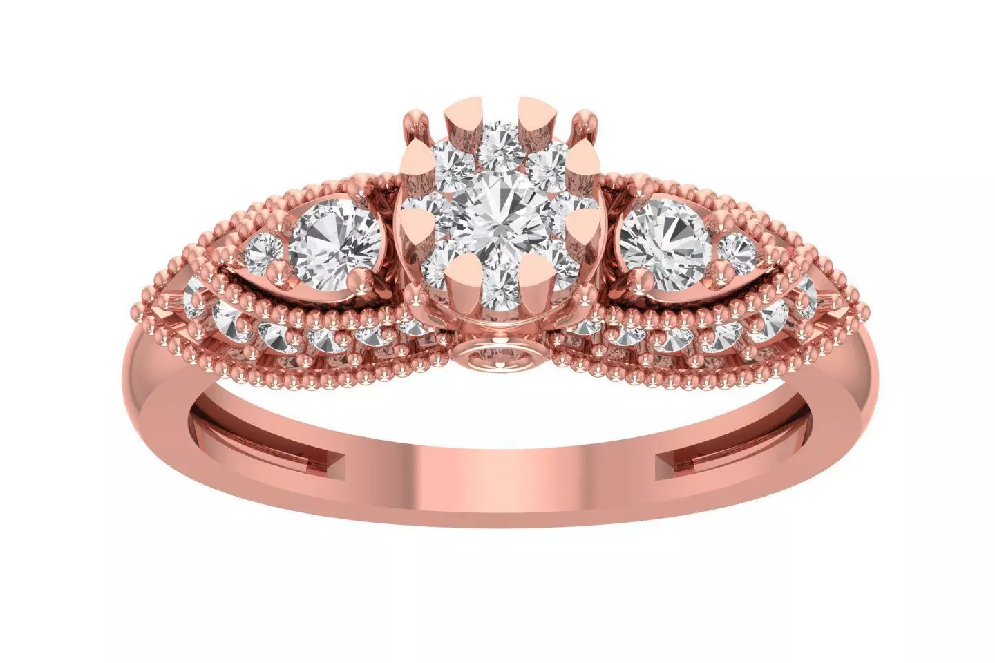 Women Wedding Engagement Bridal Ring 3D print model