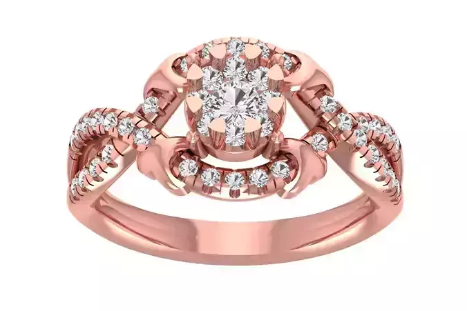 Women Wedding Engagement Bridal Split Shank Ring