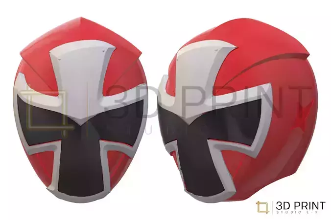 Power Rangers Ninja Steel Red Ranger helmet 3D print model