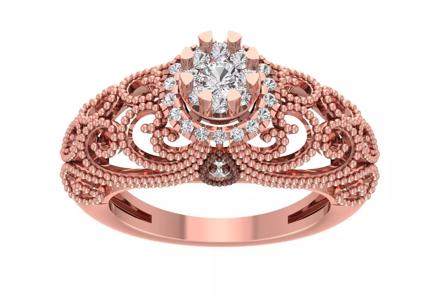Women Wedding Engagement Bridal Ring 3D print model