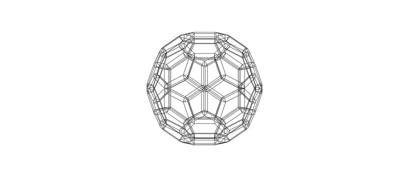 Wireframe Shape Truncated Icosahedron 3D print model_20