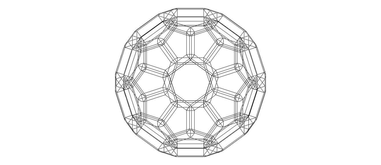 Wireframe Shape Truncated Icosahedron 3D print model_16