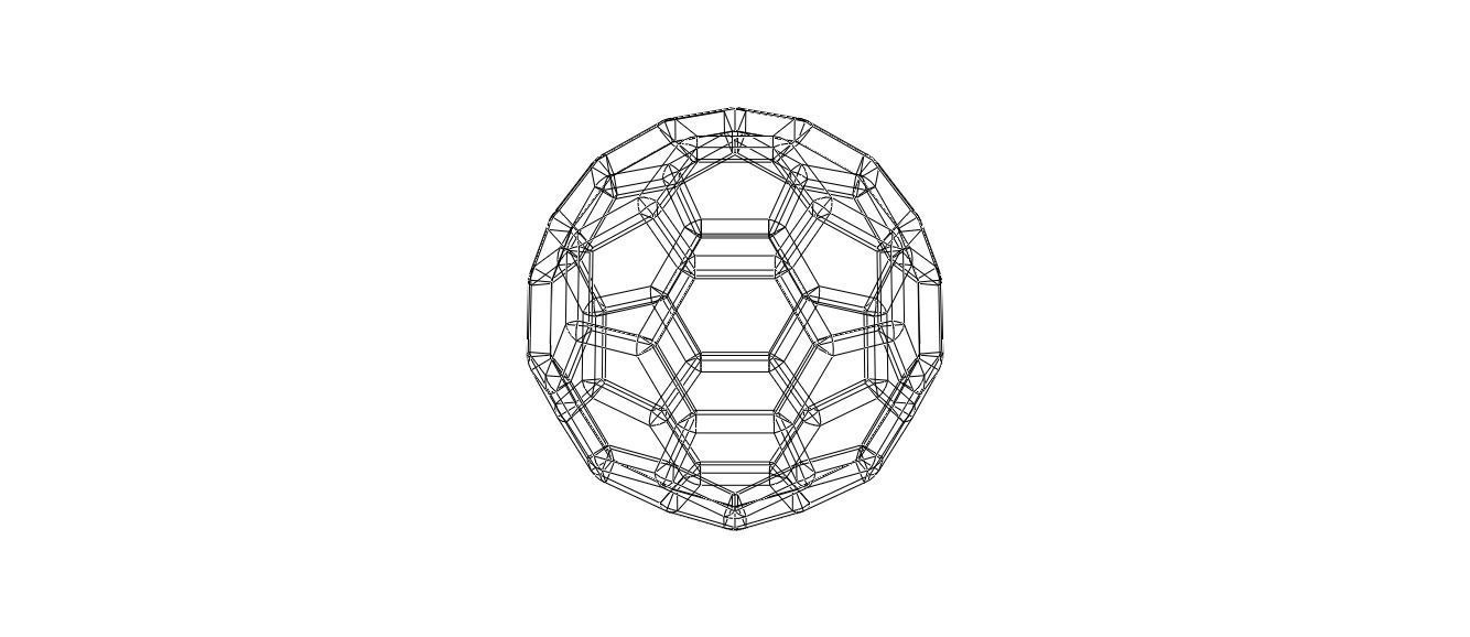 Wireframe Shape Truncated Icosahedron 3D print model_28