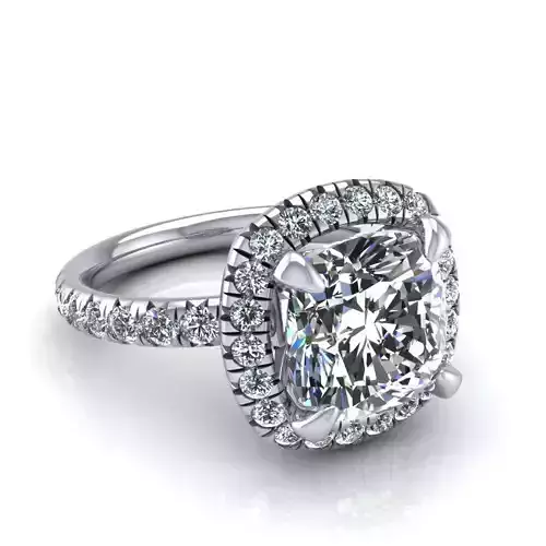 Pav Set Engagement Ring R12