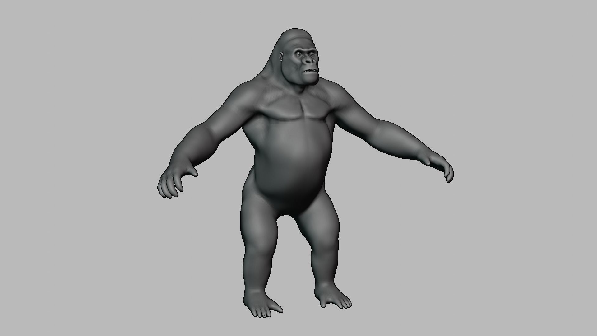 Mountain Gorilla  realistic 3d model 3D model_5