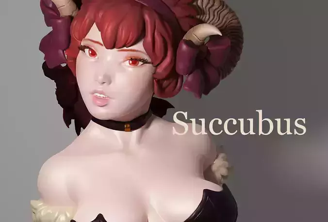 Succubus girl  3D print model