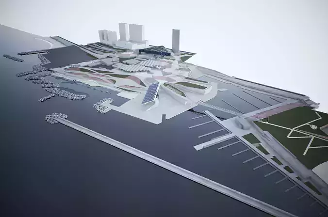 Barcelona Forum Park 3D model