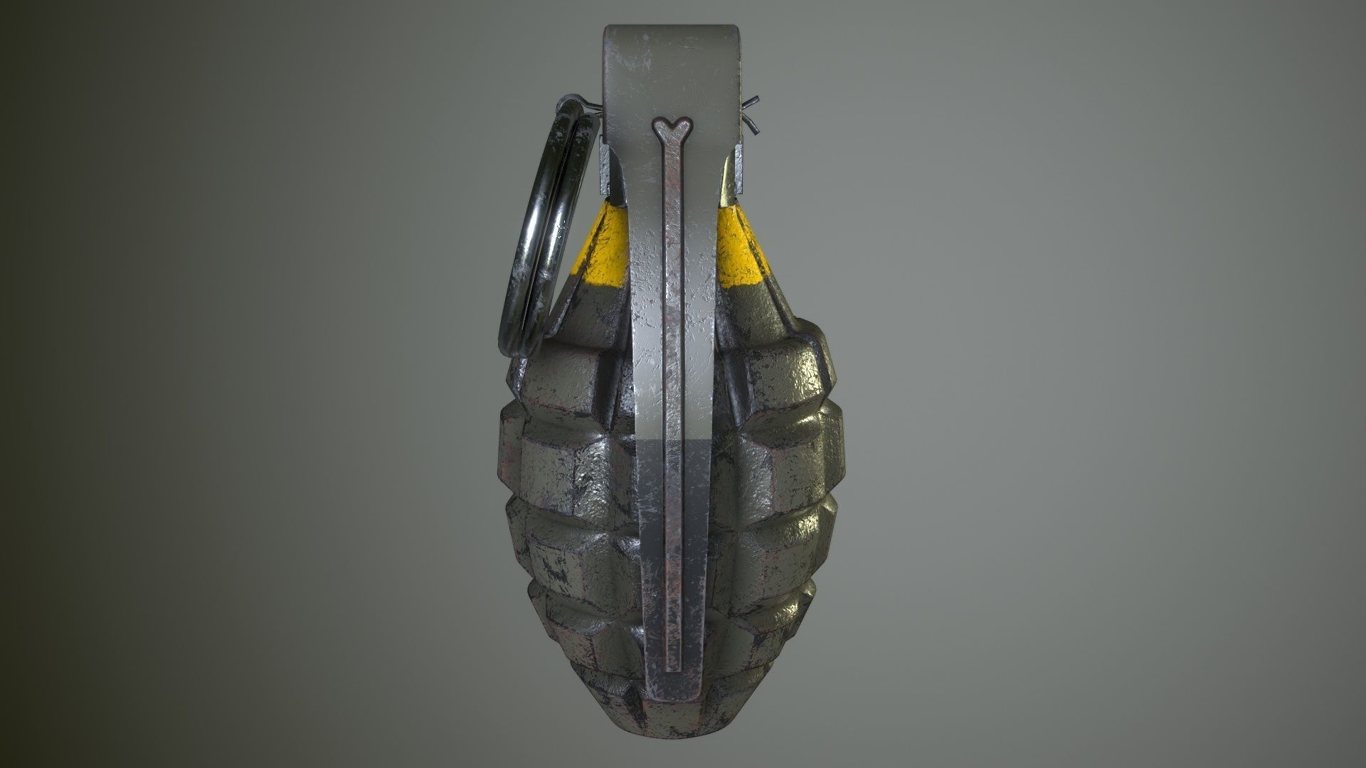 MK2 Hand Grenade Free low-poly 3D model_4