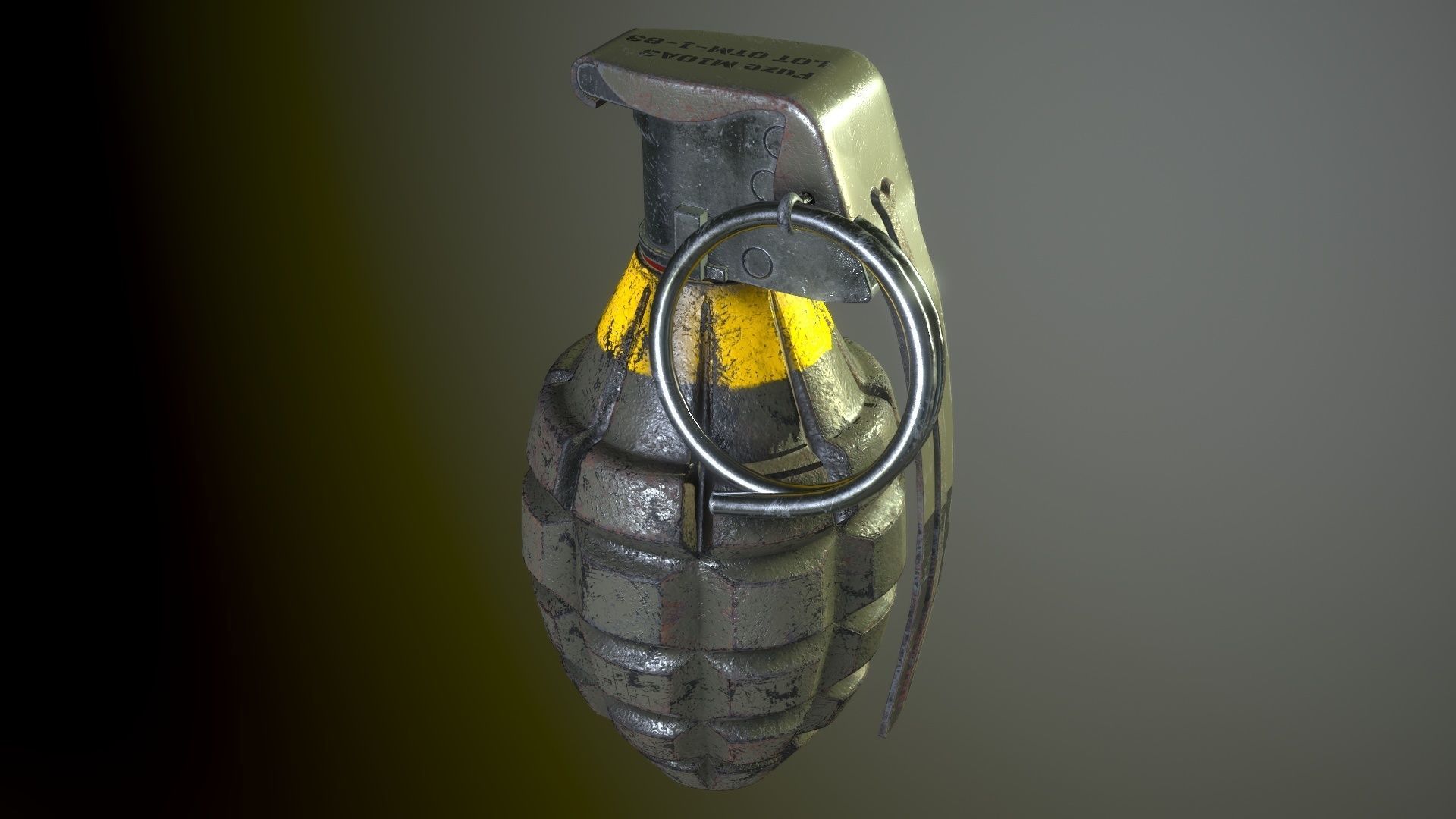 MK2 Hand Grenade Free low-poly 3D model_3