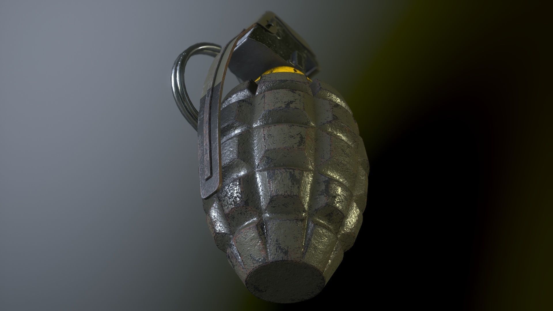 MK2 Hand Grenade Free low-poly 3D model_6