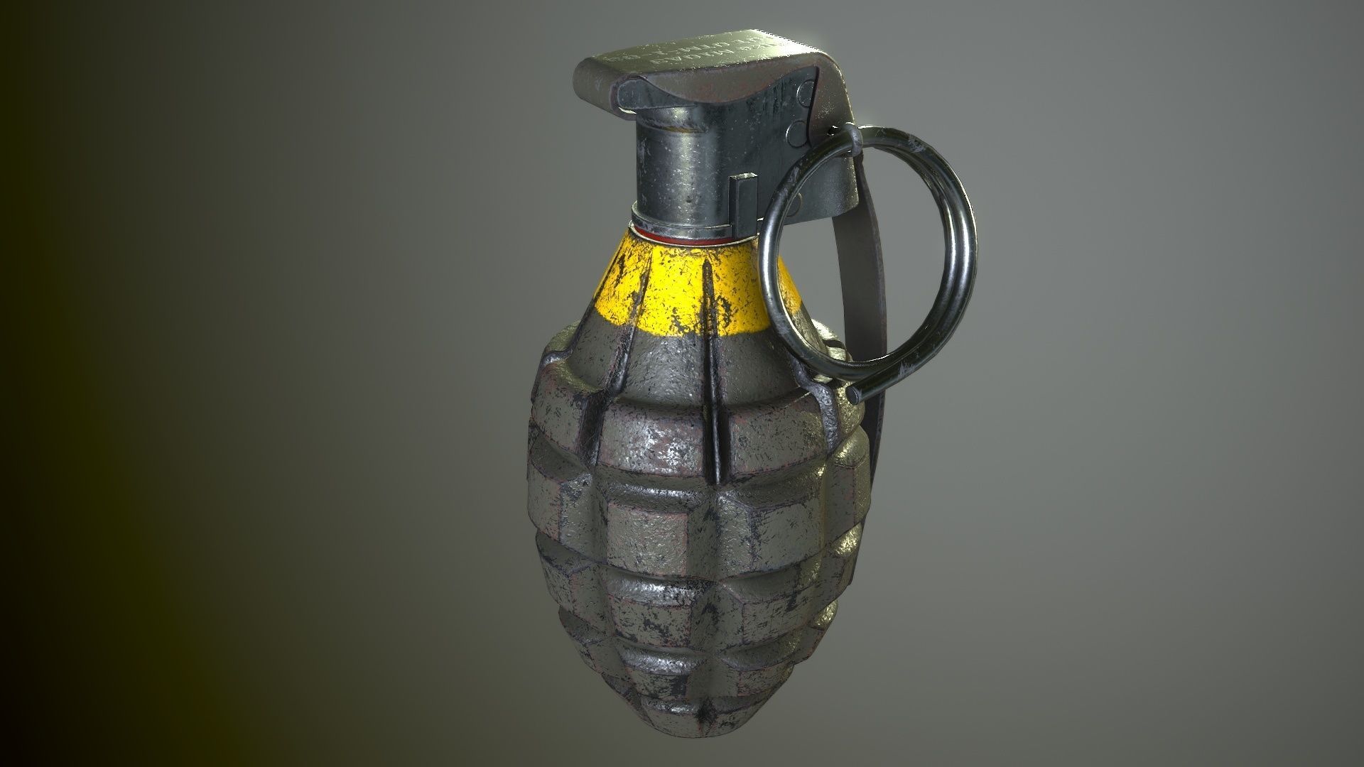 MK2 Hand Grenade Free low-poly 3D model_2