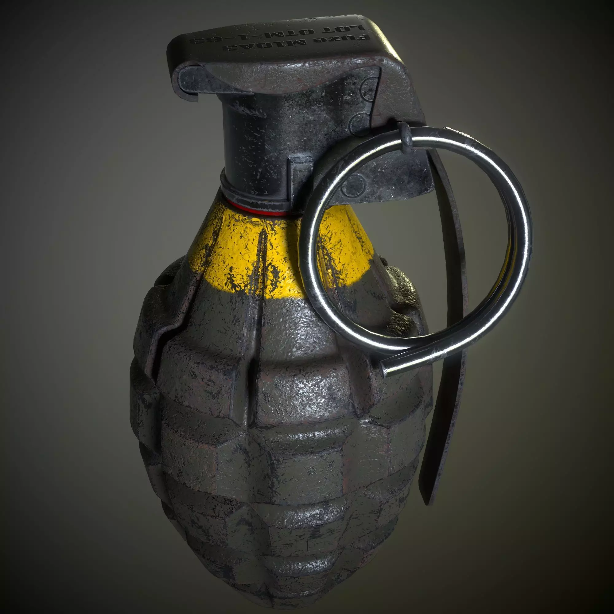 MK2 Hand Grenade Free low-poly 3D model_0