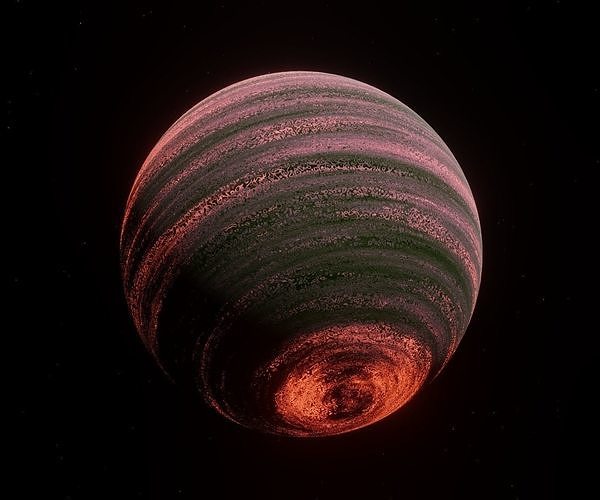 Planet Space Gas Giant Ready Low-poly 3D model
