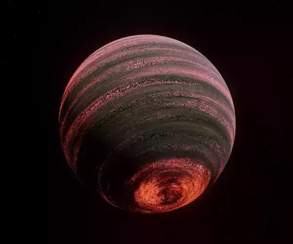 Planet Space Gas Giant Ready Low-poly 3D model