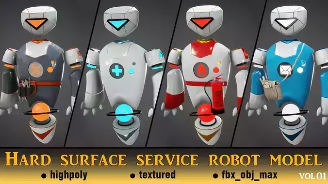 Service robot 3D model