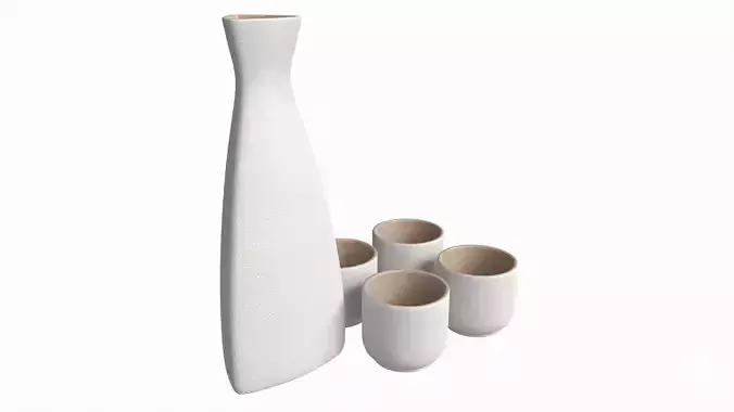 Japanese Ceramic Sake Set 02