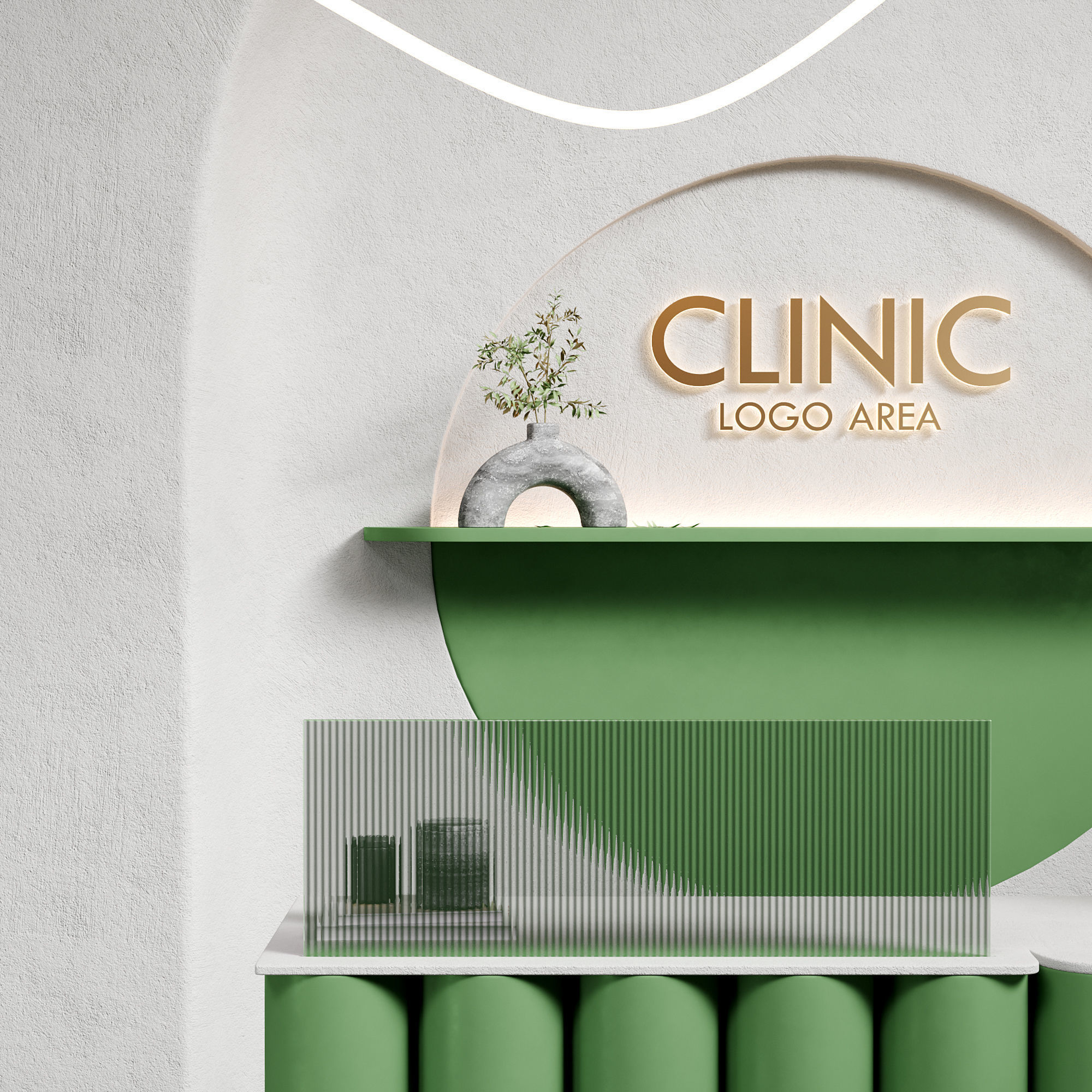 Green Clinic Reception 3D model_3