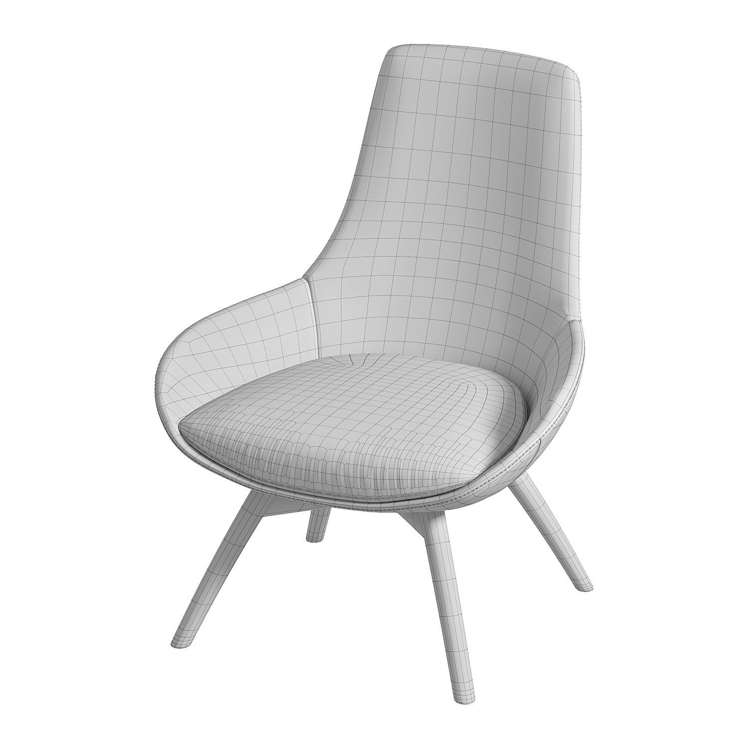 LINEAR Armchair By DitreItalia 3D model_2