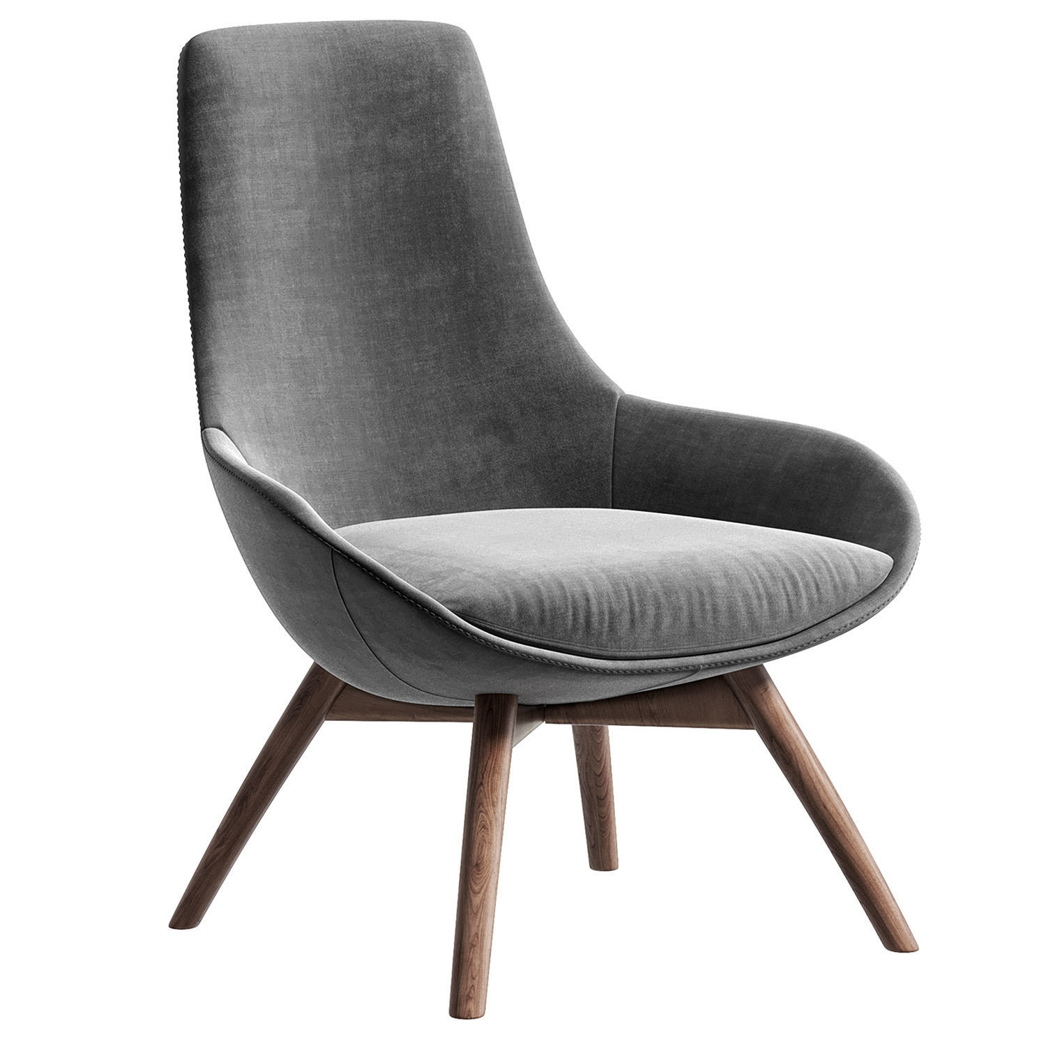 LINEAR Armchair By DitreItalia 3D model_1