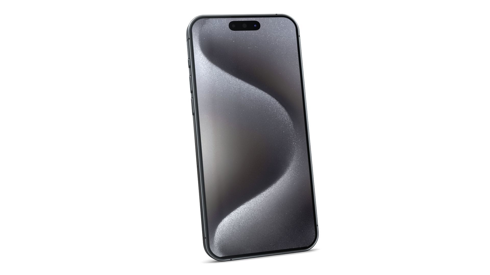 Apple iPhone 15 Pro Max Black Titanium Low-poly 3D model_3