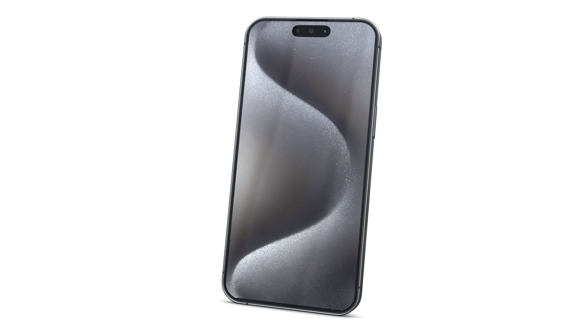 Apple iPhone 15 Pro Max Black Titanium Low-poly 3D model_2