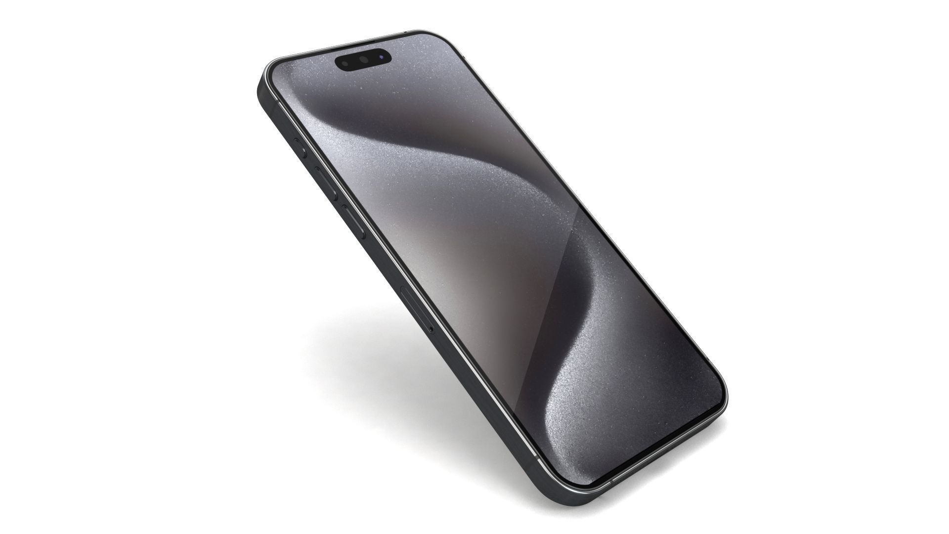Apple iPhone 15 Pro Max Black Titanium Low-poly 3D model_9