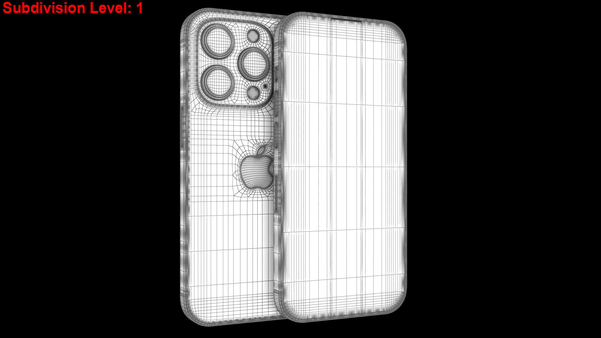 Apple iPhone 15 Pro Max Black Titanium Low-poly 3D model_24