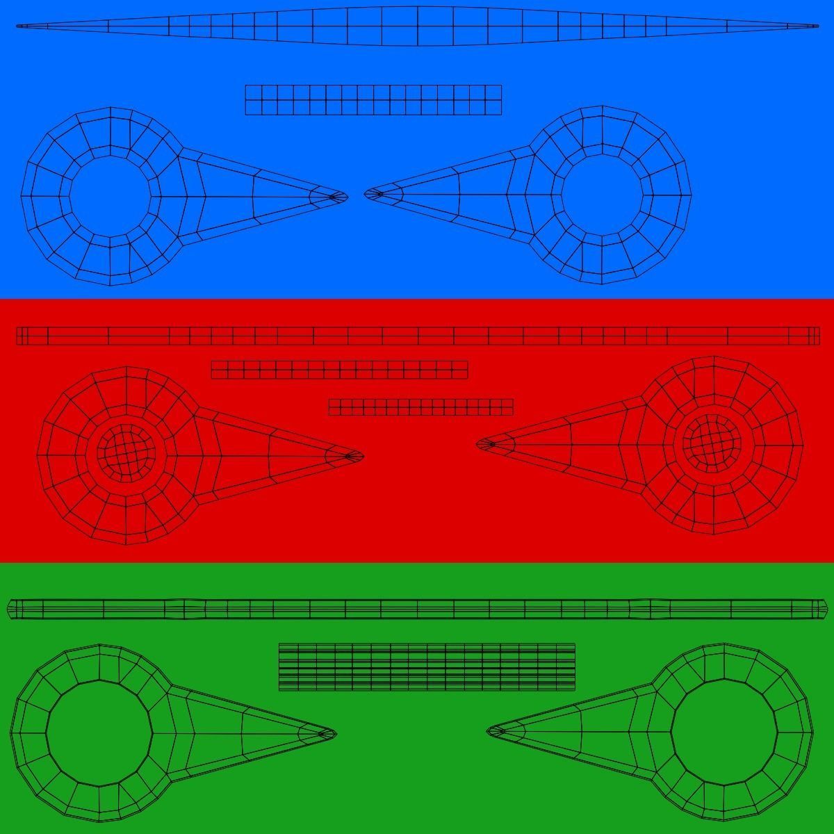 Navigation Pin Set Low-poly 3D model_6